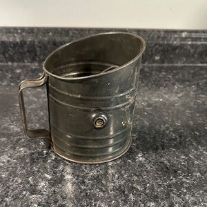 Rustic Black Metal Flour Sifter